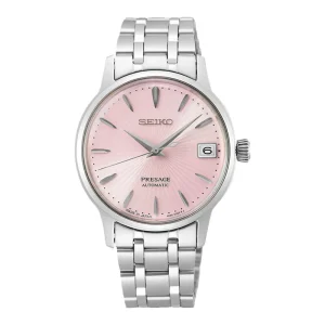 seiko presage srp839j1 cocktail time cosmopolitan automatic pink dial stainless steel strap